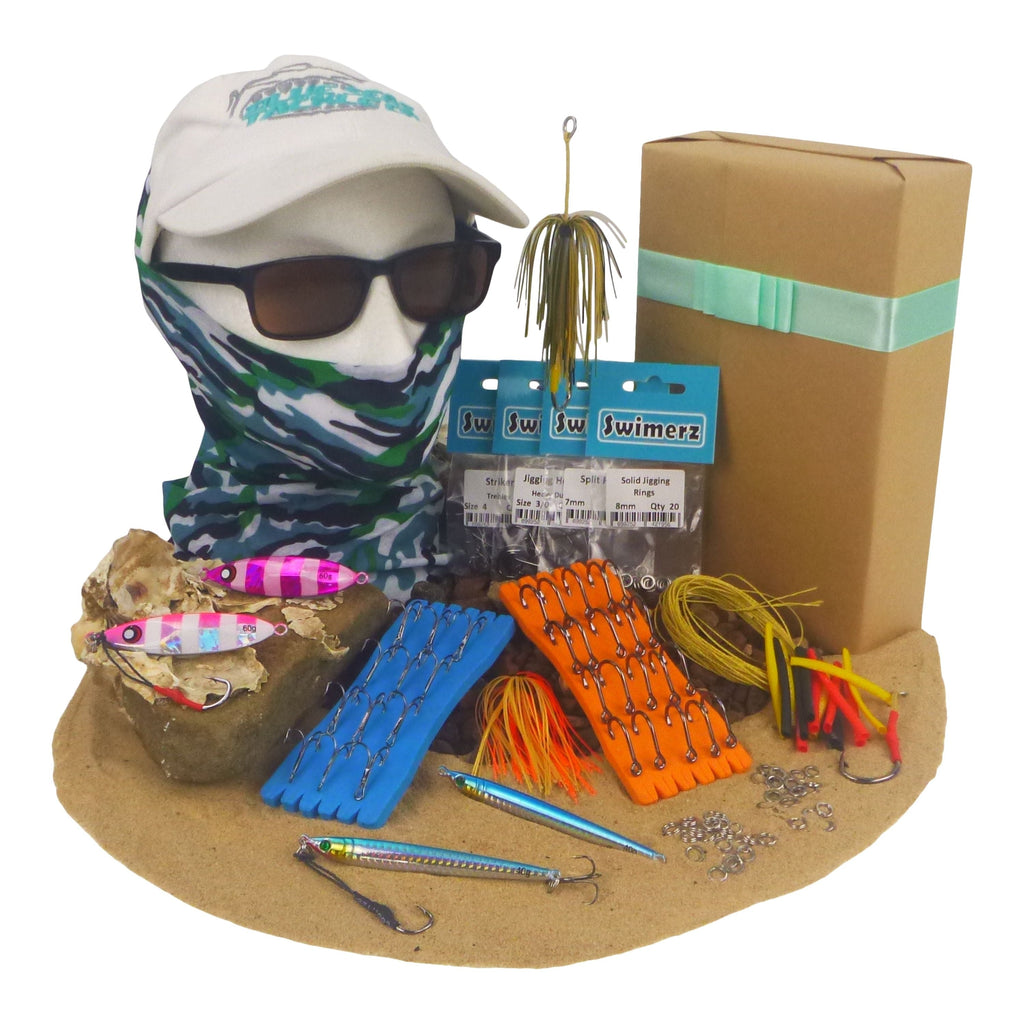 The Reef Jigger Gift Pack featuring assorted offshore lures, heavy duty hooks, and rigging accessories — view 2