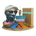 The Reef Jigger Gift Pack featuring assorted offshore lures, heavy duty hooks, and rigging accessories
