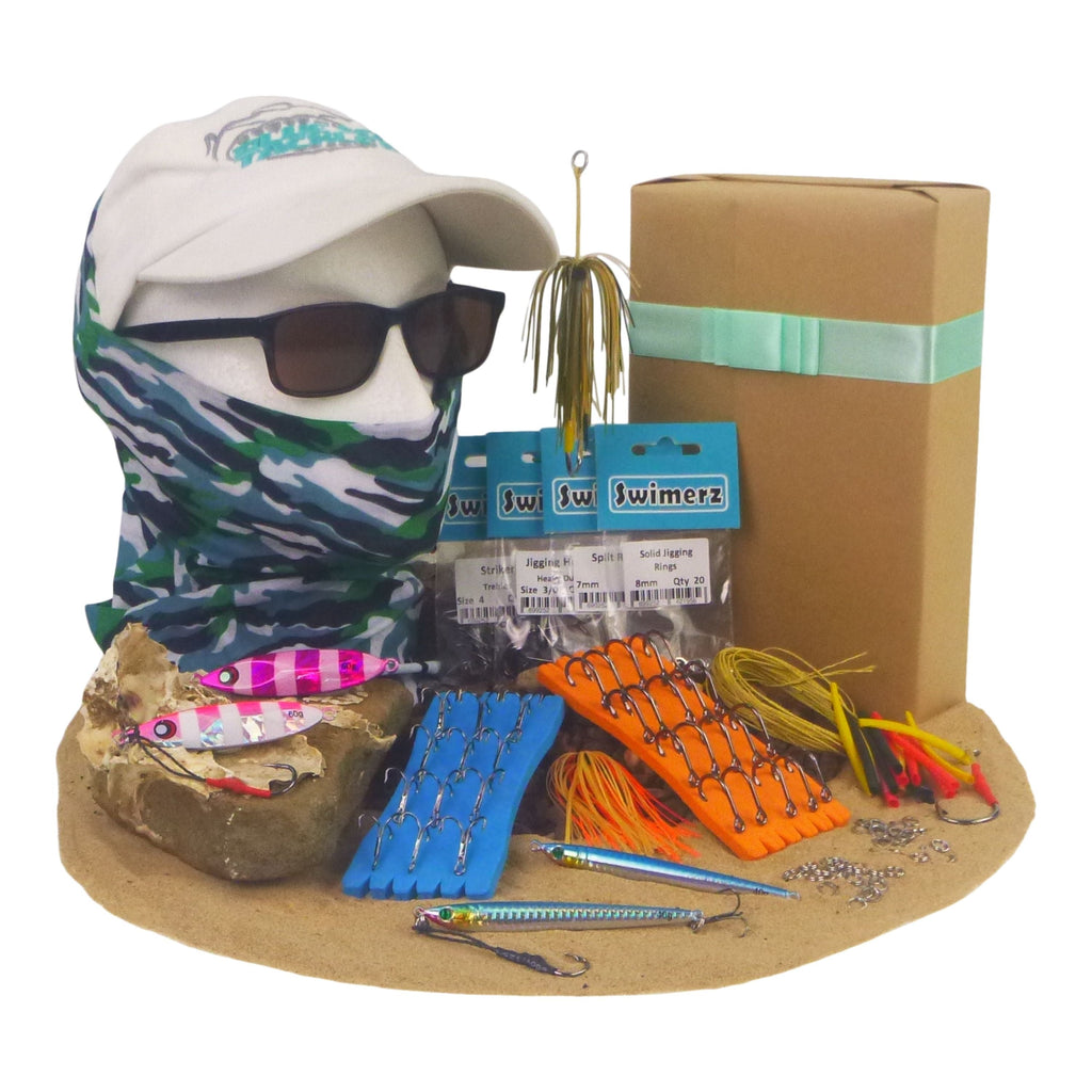 The Reef Jigger Gift Pack featuring assorted offshore lures, heavy duty hooks, and rigging accessories — view 4