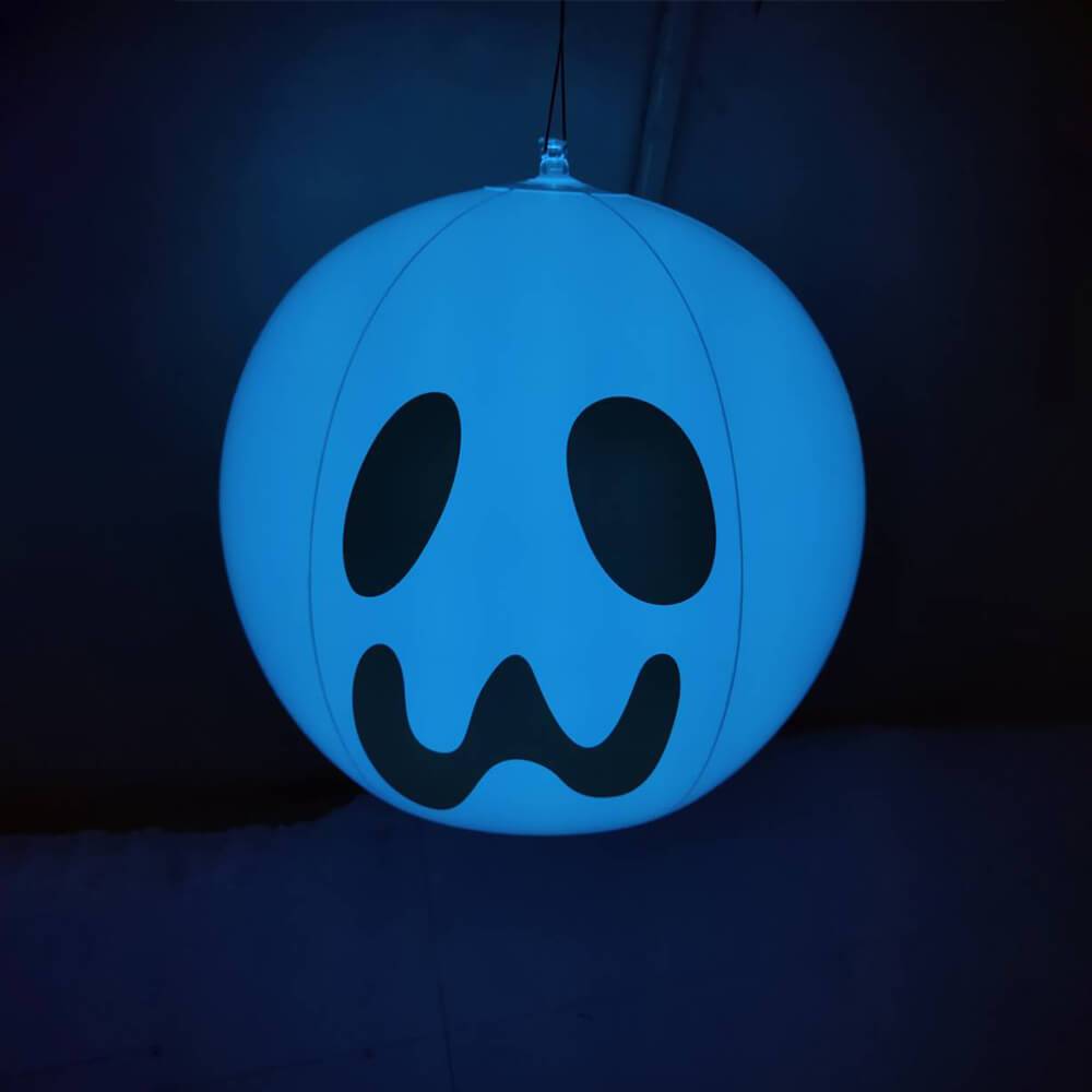 Inflatable 16-inch floating LED beach ball with vibrant RGB color lighting for outdoor garden decor — view 4
