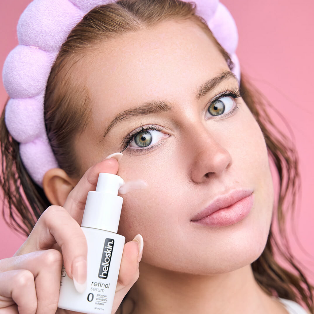 Helloskin 1 percent retinol facial serum bottle for anti-aging and skin texture refinement — view 4