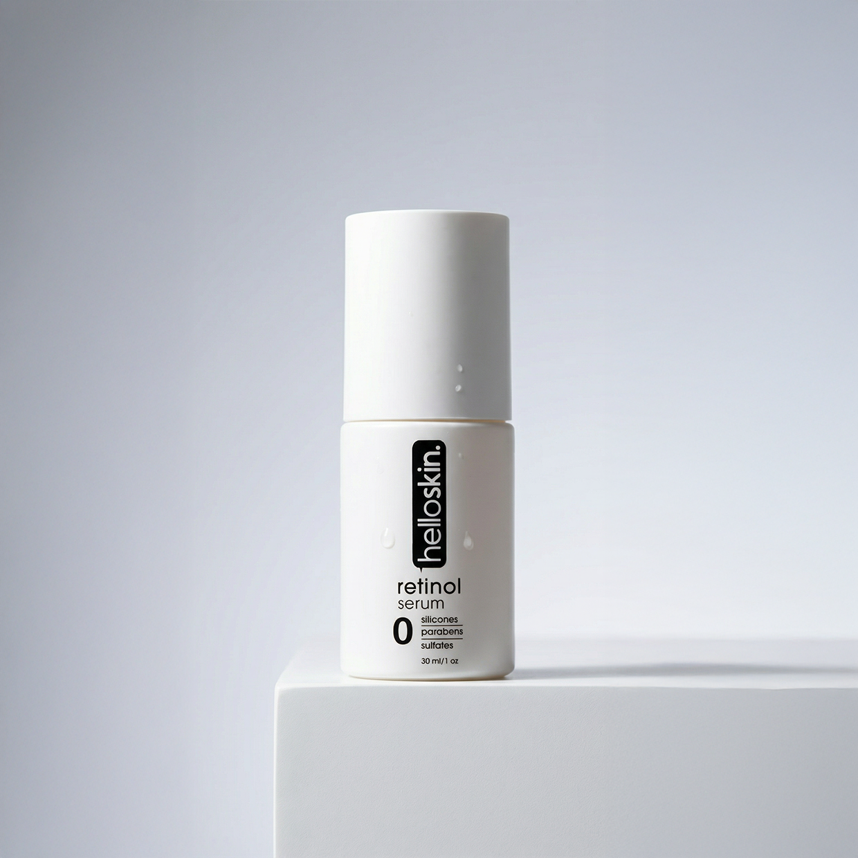 Helloskin 1 percent retinol facial serum bottle for anti-aging and skin texture refinement