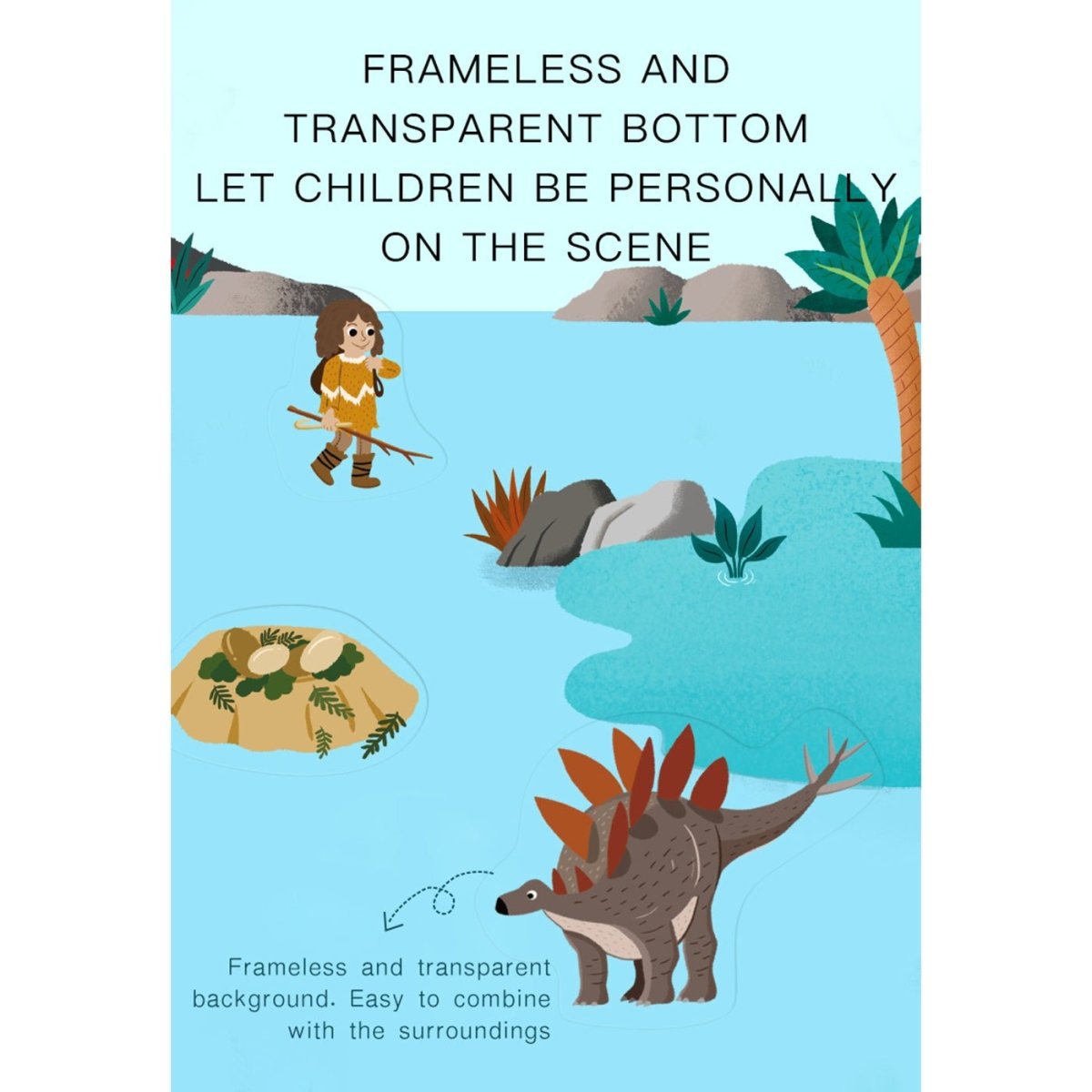 Reusable electrostatic animal sticker book with colorful decals and four themed paper scene board cards — view 3