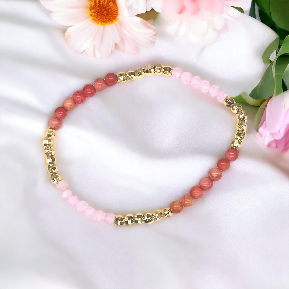 Love & Light Rhodonite Sunstone Rose Quartz Build-Your-Own Bracelet Set-3