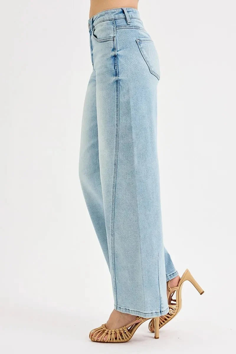 RISEN Full Size Mid Rise Fit Barrel Jeans Plus Size-3