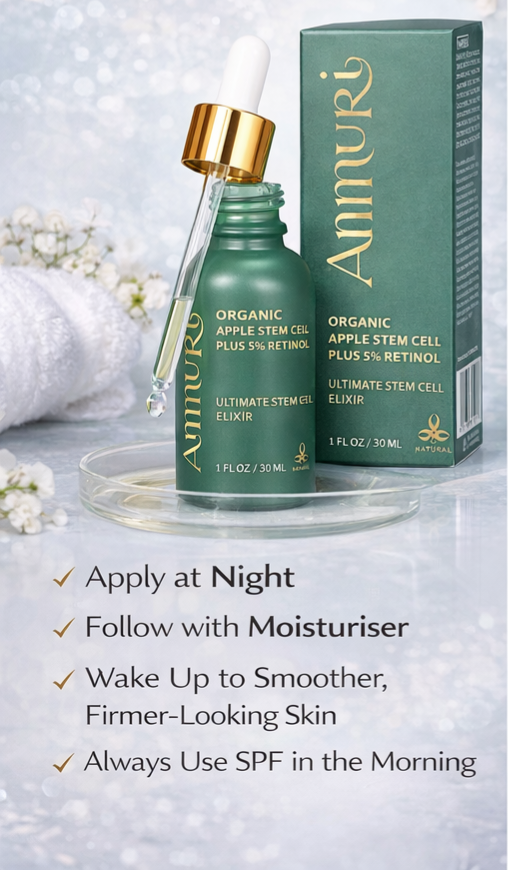 Retinol 5% Serum with Apple Stem Cell for Fine Lines & Uneven Tone (30ml) | Ammuri-3