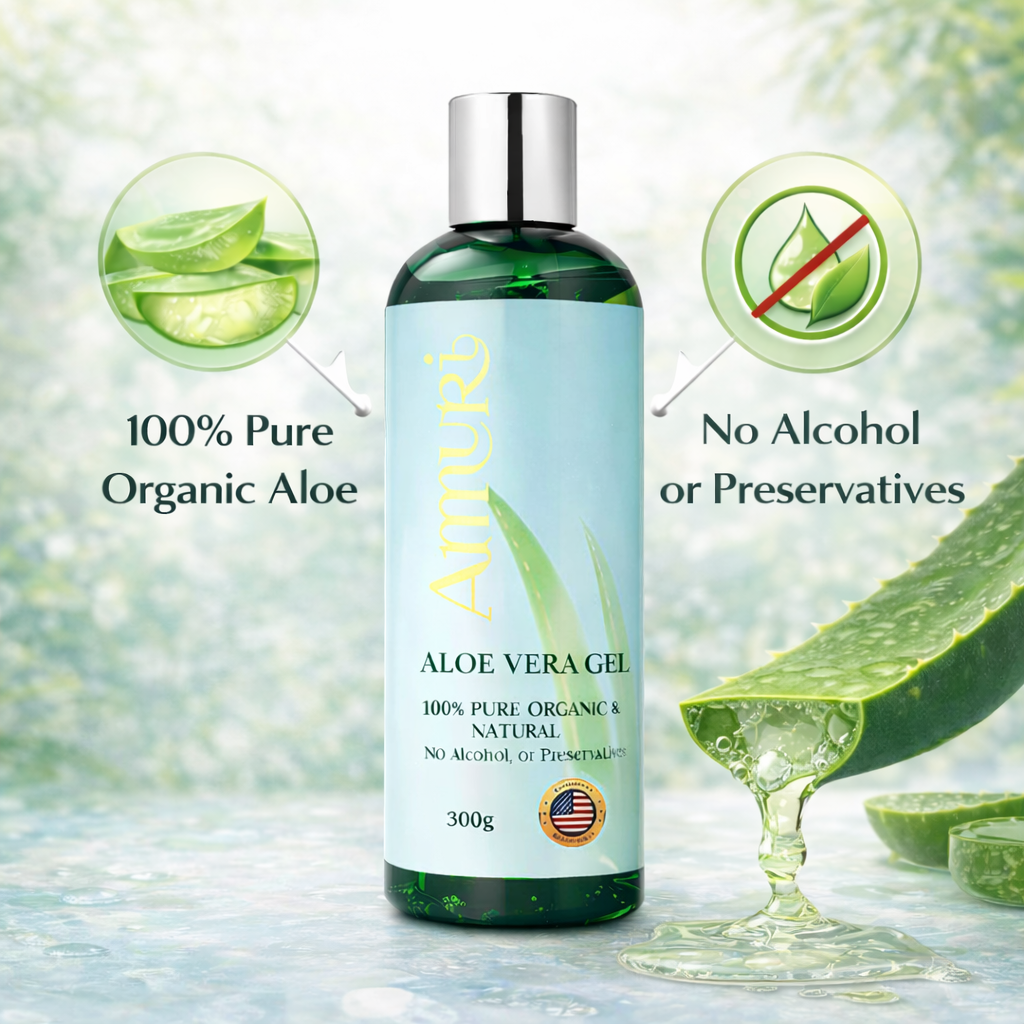 Aloe Vera Gel 300g Bottle – Face, Body & Hair | Ammuri-2