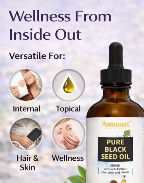 Cold-Pressed Black Seed Oil for Skin & Hair | Ammuri-3