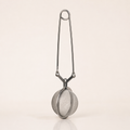 Stainless steel loose leaf tea infuser with fine mesh and extended handle
