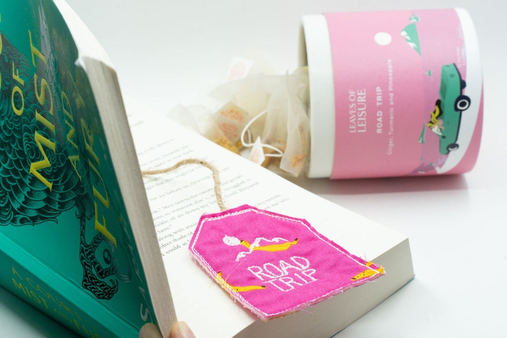 Road Trip Herbal Tea & Matching Upcycled Bookmark-1
