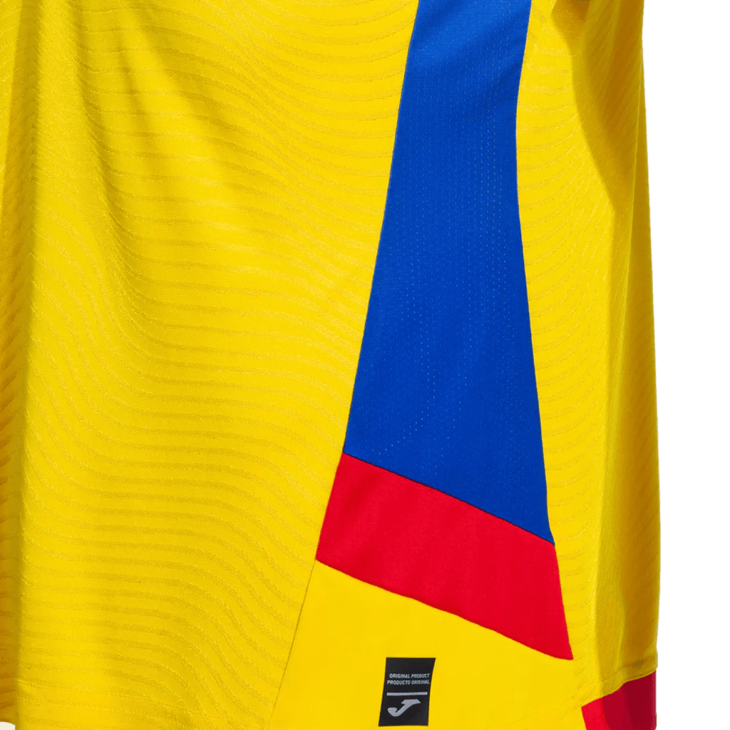 Romania home soccer jersey 2025 in classic yellow with breathable fabric and athletic fit — view 5