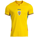 Romania home soccer jersey 2025 in classic yellow with breathable fabric and athletic fit