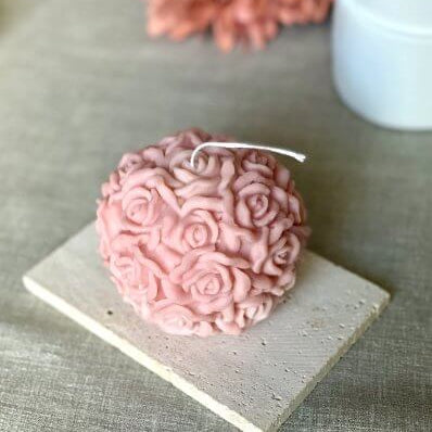 Rose Blossom Sculpture Candle-4