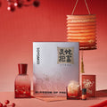 Fortune Serpent fragrance gift set, red glass reed diffuser and crystal diffuser with Himalayan salt.