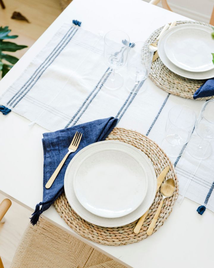 Ribbons Cotton Table Runner-2