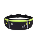 Wautton road runner waist bag with neon green zipper and reflective safety strips for runners