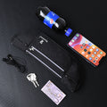 Multifunctional mini fanny pack in black for running hiking and hands-free travel storage