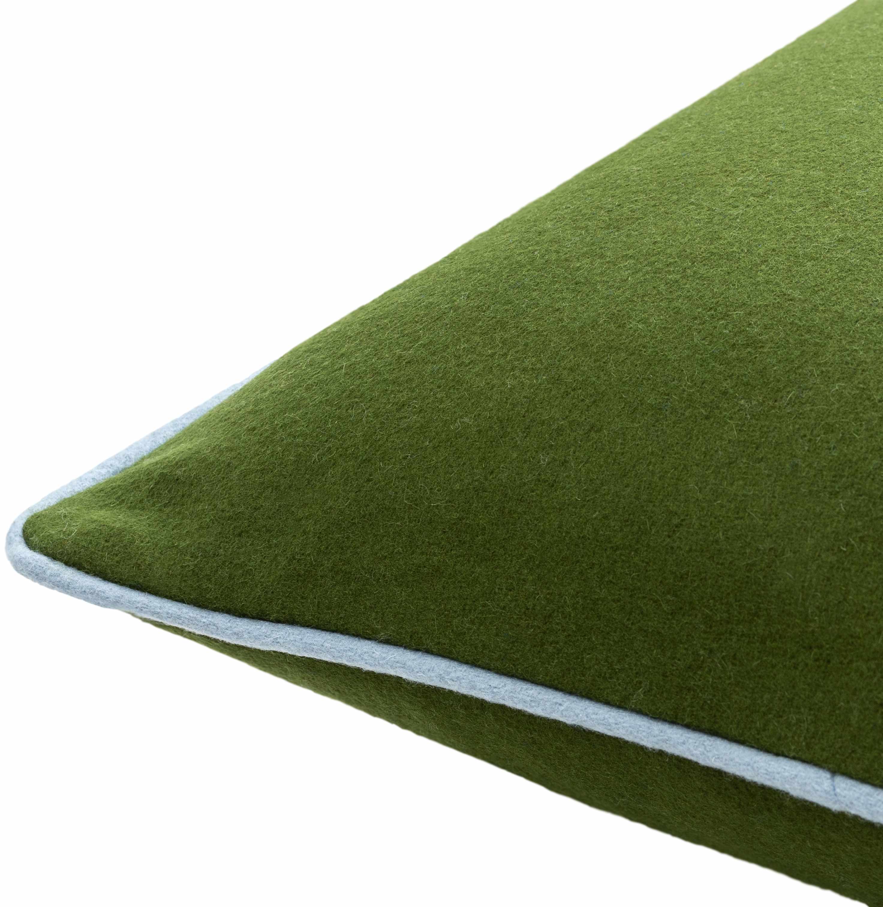 Square lime green contemporary wool blend throw pillow for modern living room decor. — view 3
