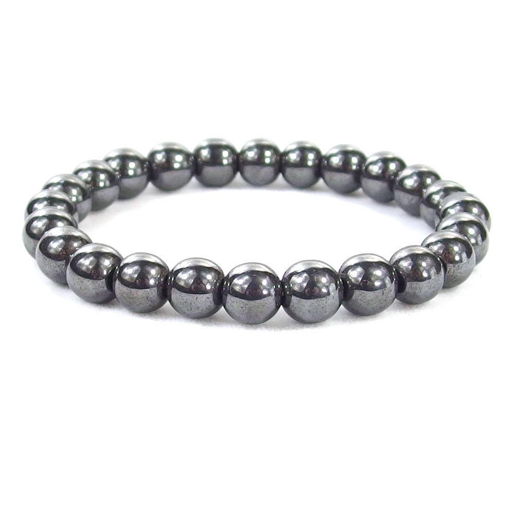 Hematite Beaded Crystal Bracelet-3