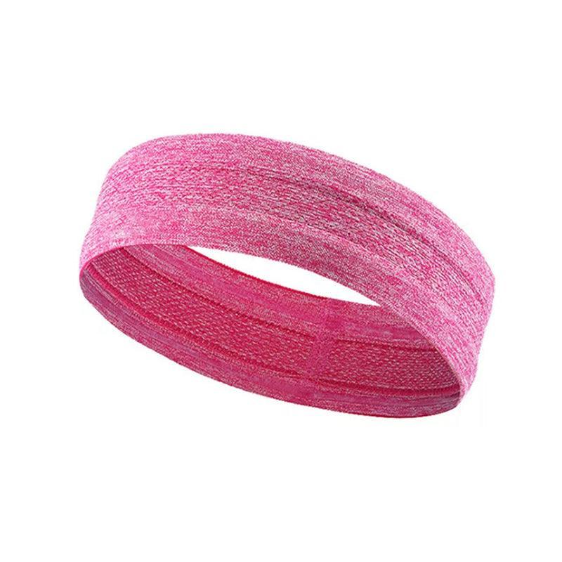 Anti-slip sports headband in breathable polyester with interior silicone grips for active fitness workouts. — view 2