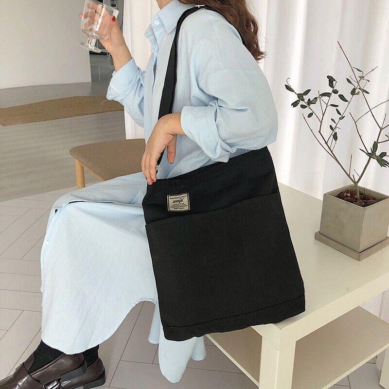 Womens canvas hobo crossbody bag with comfortable handles, smooth zippers, and casual spacious tote design — view 3