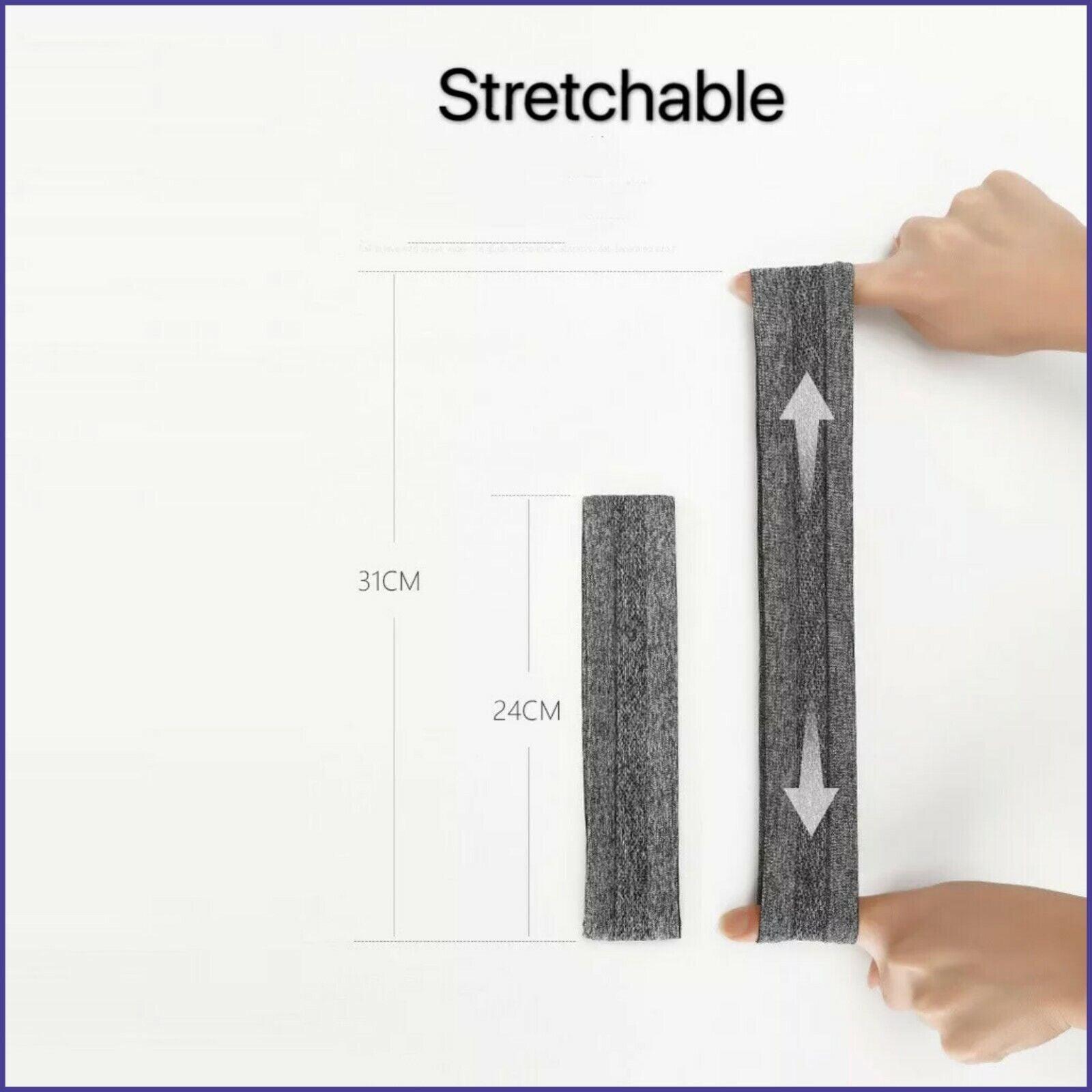 Anti-slip sports headband in breathable polyester with interior silicone grips for active fitness workouts. — view 3
