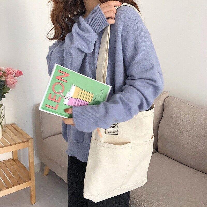 Womens canvas hobo crossbody bag with comfortable handles, smooth zippers, and casual spacious tote design — view 4