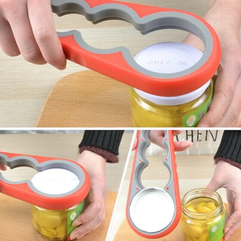 Multi-purpose silicone jar and bottle opener with ergonomic grip for easy, strain-free lid removal — view 4
