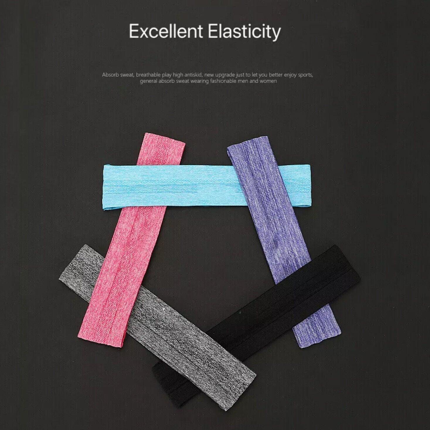 Anti-slip sports headband in breathable polyester with interior silicone grips for active fitness workouts. — view 5