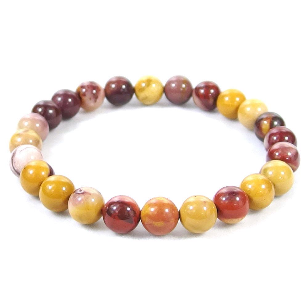 Mookaite Jasper Beaded Crystal Bracelet-2
