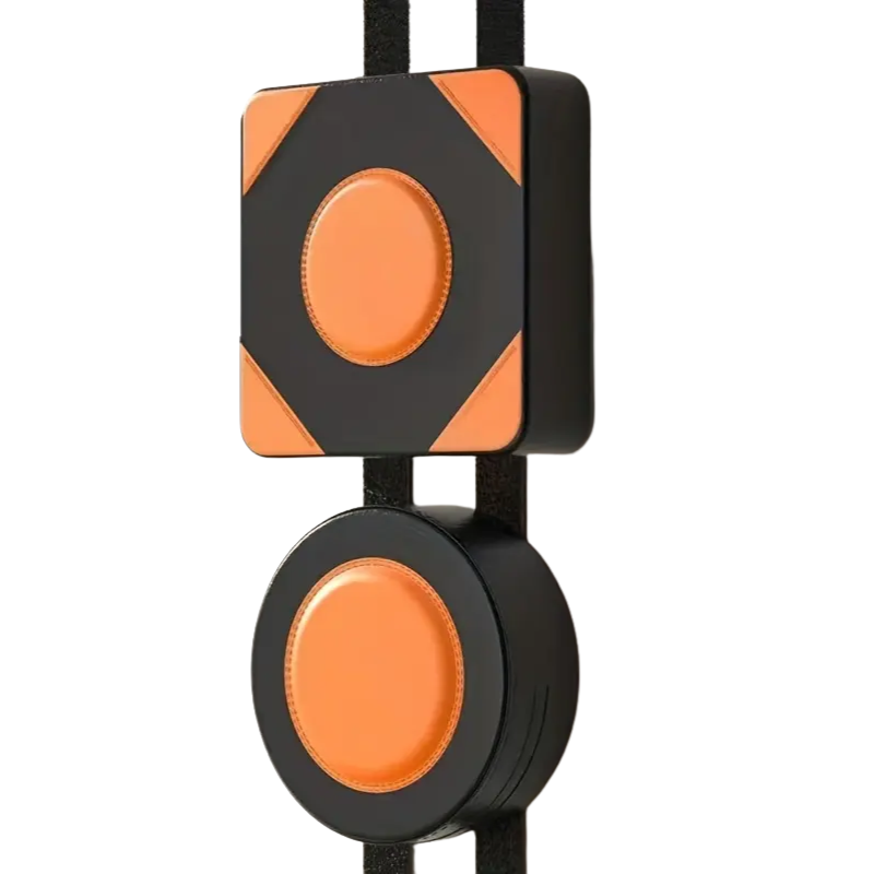 Yellow and black sponge wall boxing target pad combination set for home workouts and martial arts