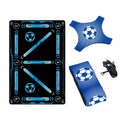 Blue diatomite soccer training mat with numbered directional guides for footwork and agility drills