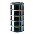 5-layer stackable mint green food storage covers made of durable plastic for kitchen leftovers