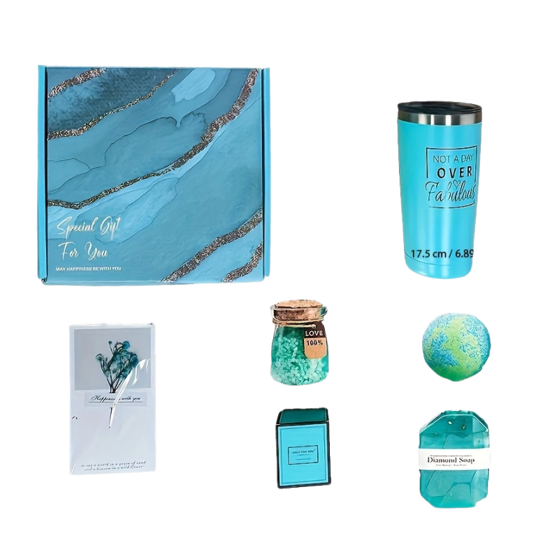 Sandalwood spa gift box set for women featuring beautifully packaged bath and body relaxation essentials
