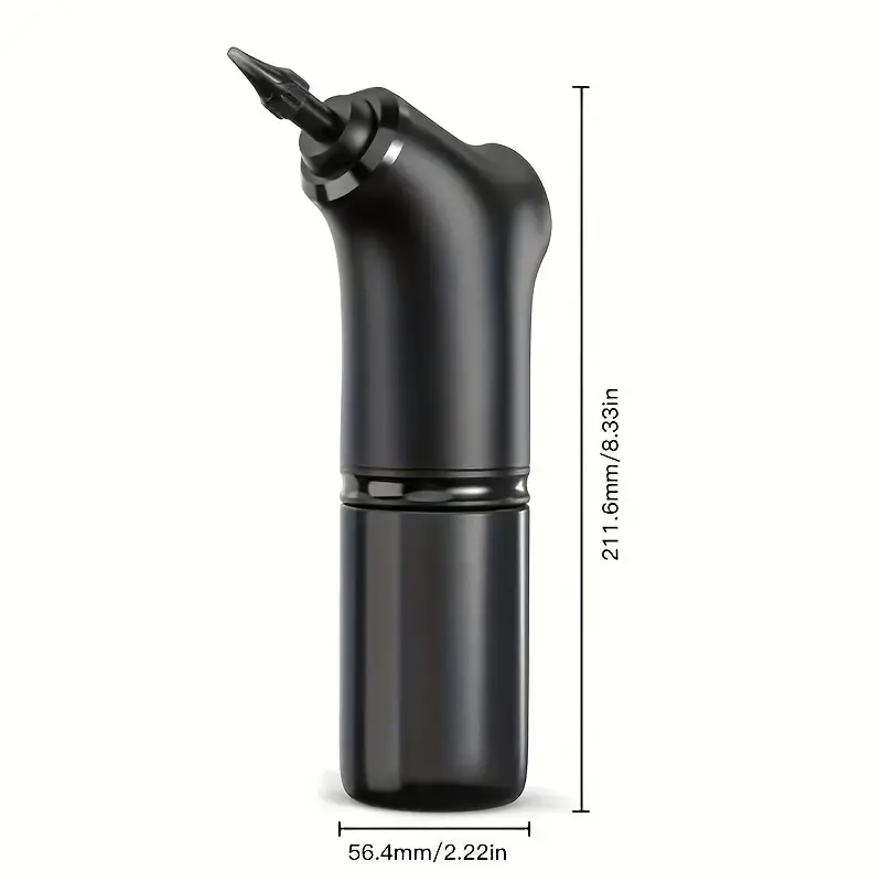 Electric ear wax removal kit in black with interchangeable spray nozzles and water tank — view 4