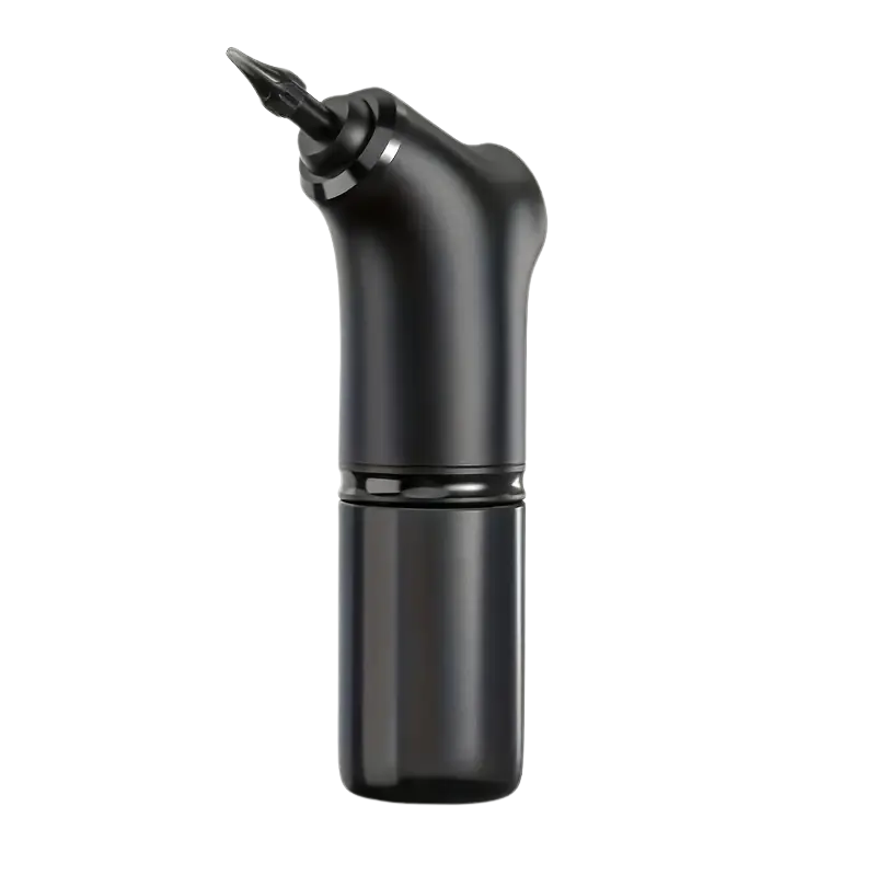 Electric ear wax removal kit in black with interchangeable spray nozzles and water tank