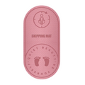 Pink 8mm thick natural rubber jump rope mat for high impact indoor fitness and yoga