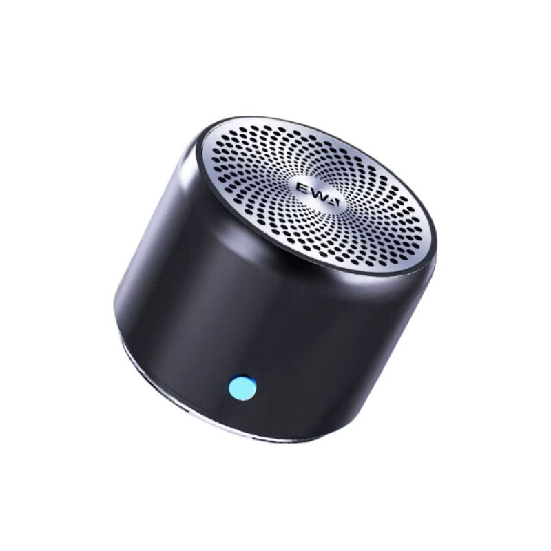 Compact Pro Mini Bluetooth Speaker with protective travel case, metal hook, and waterproof portable design