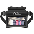 Black waterproof floating phone pouch dry bag made of TPU with clear touch screen window