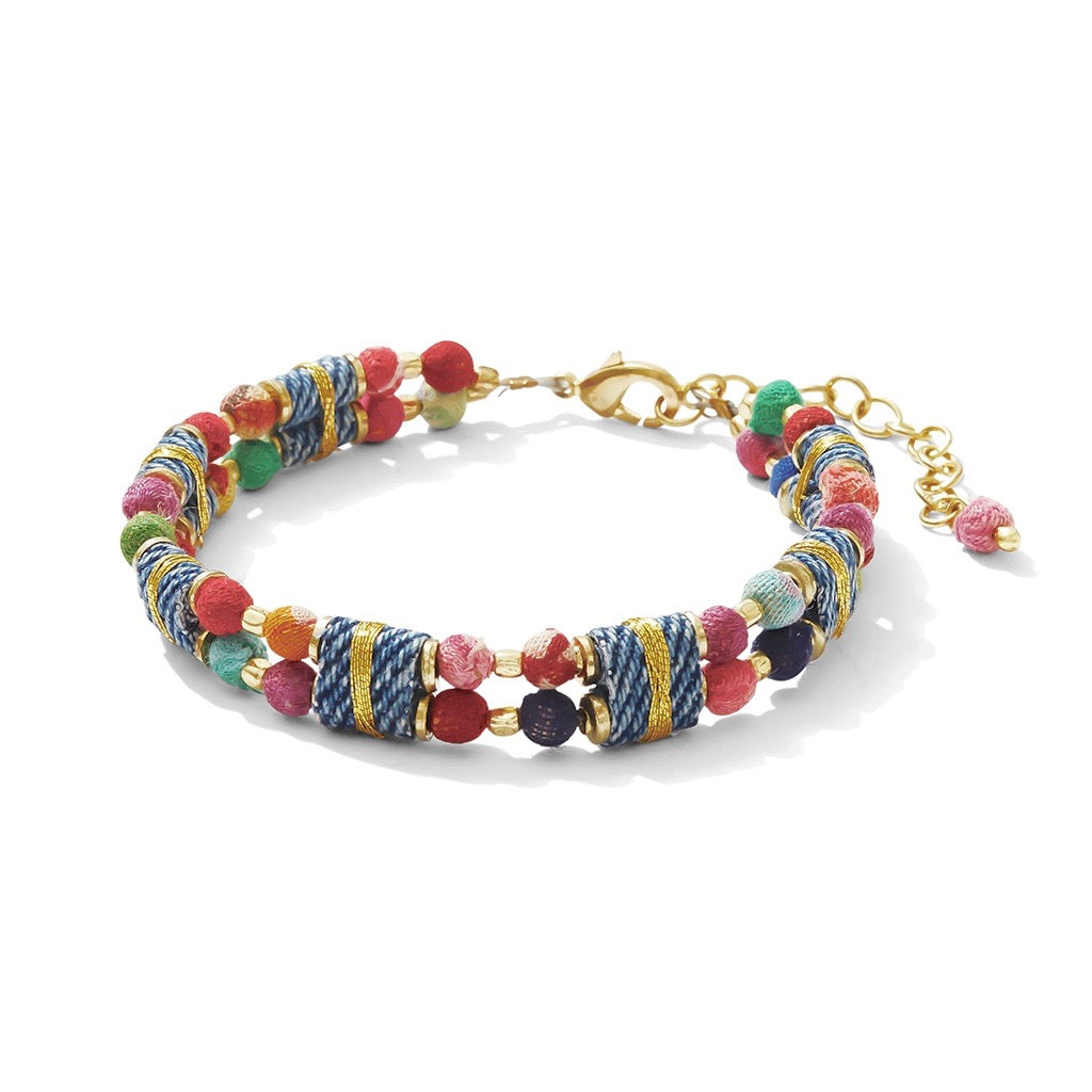 Kantha Sari Bracelet-0