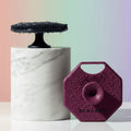Compact silicone exfoliating face scrubber with soft bristles for gentle daily facial cleansing