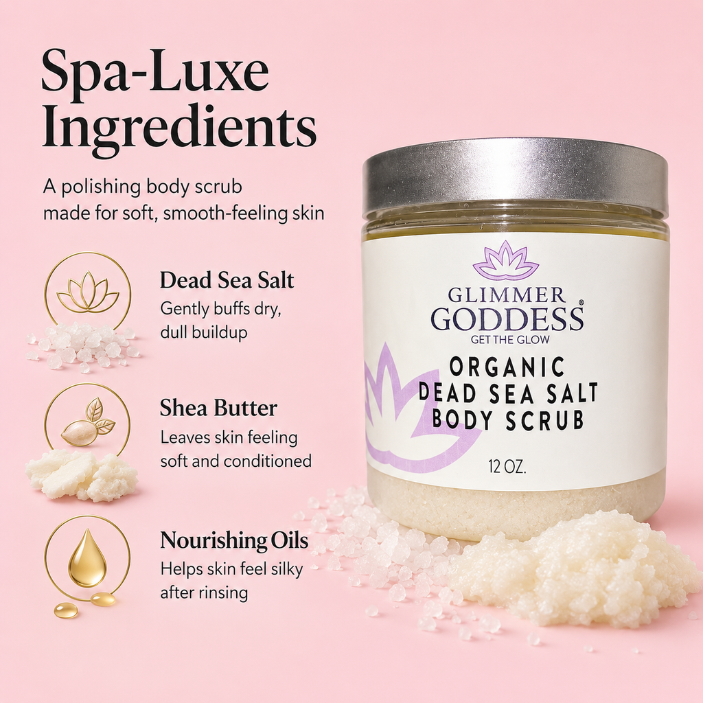 Organic Dead Sea Salt Body Scrub – Exfoliates, Detoxifies & Firms Skin-3
