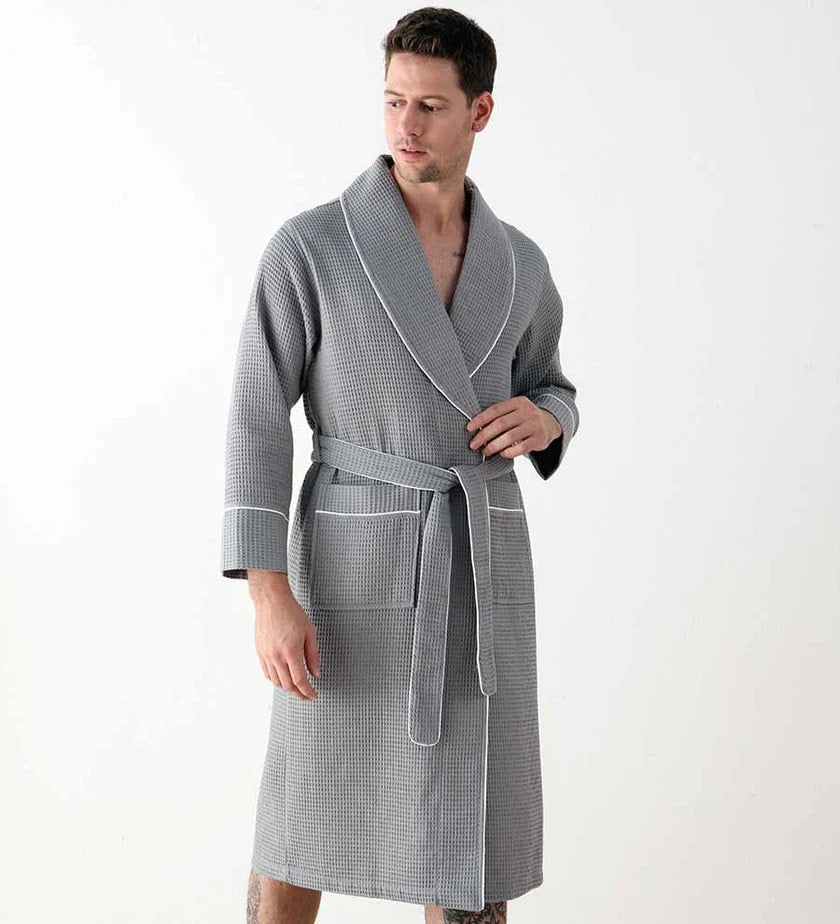 Men's Luxury Waffle Hotel Robe-0