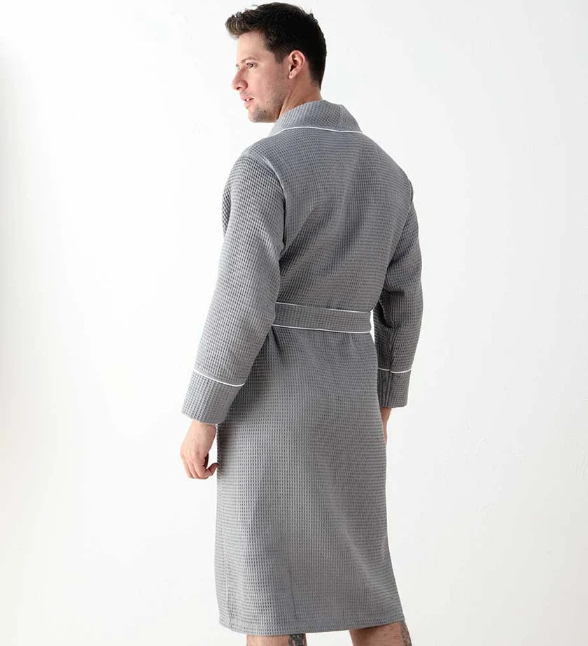 Men's Luxury Waffle Hotel Robe-1