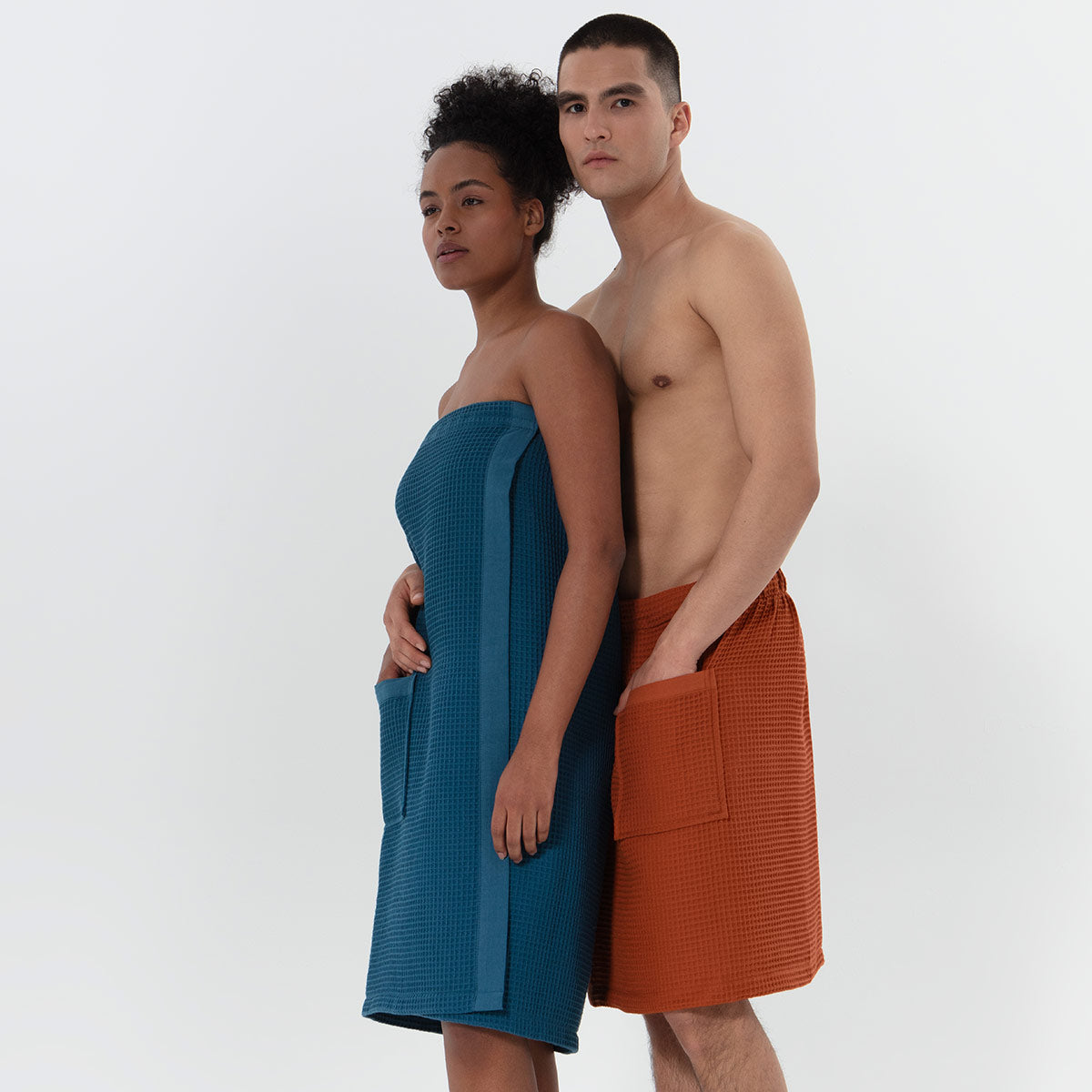 Women’s Organic Turkish Cotton Waffle Towel Wrap-11