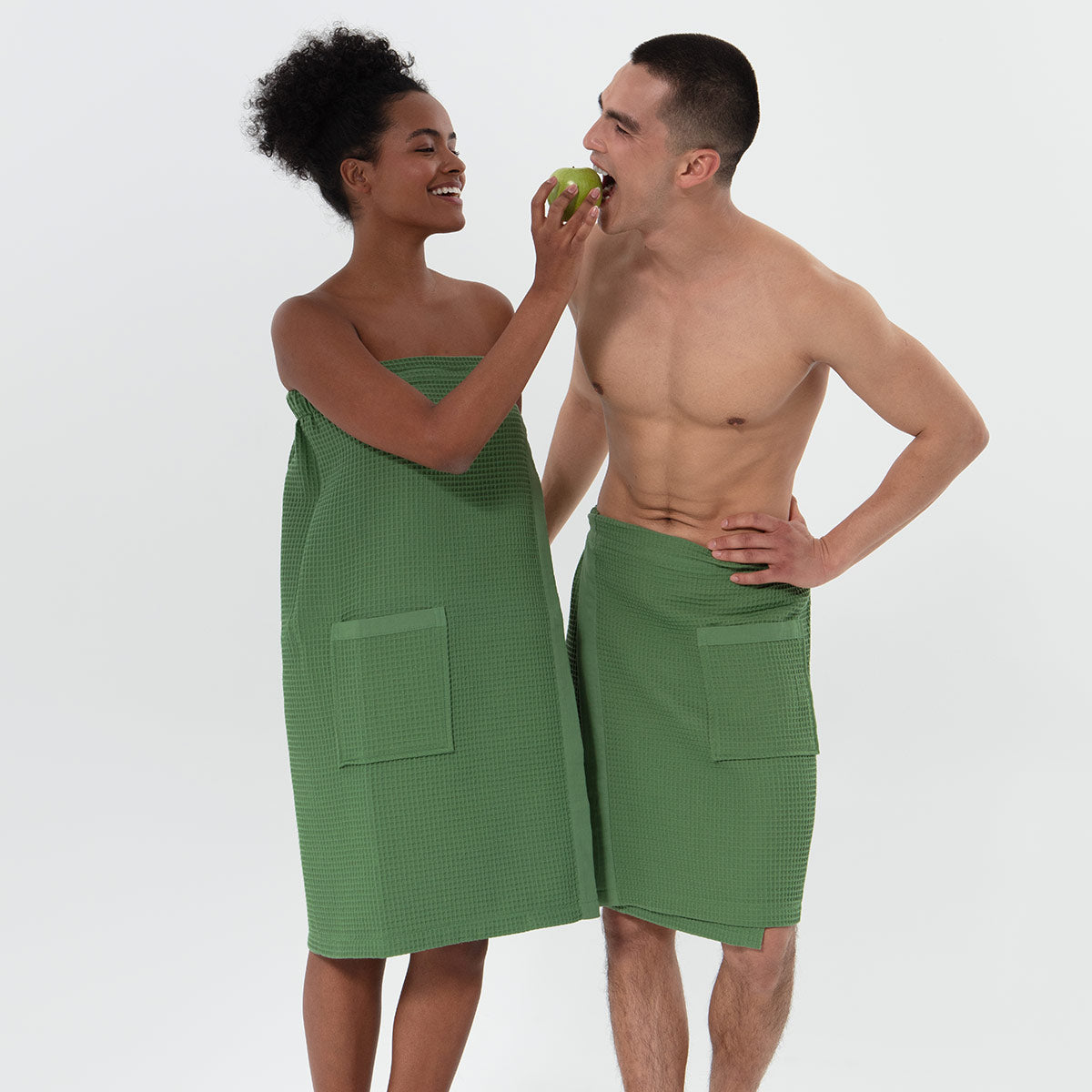 Women’s Organic Turkish Cotton Waffle Towel Wrap-9