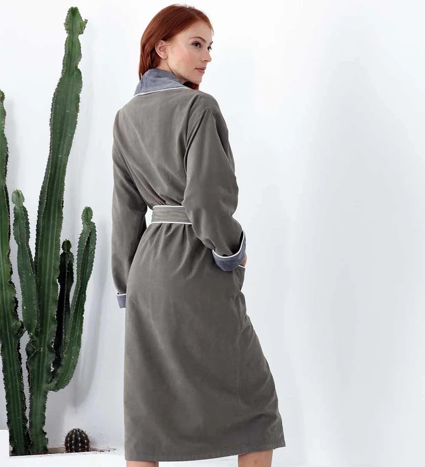 Women's Plush Microfiber Spa Robe-7