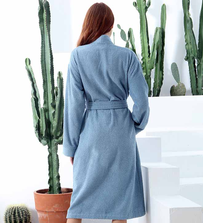 Women’s Luxury Turkish Cotton Terry Kimono Bathrobe-9