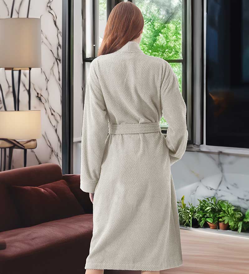 Women’s Luxury Turkish Cotton Terry Kimono Bathrobe-2