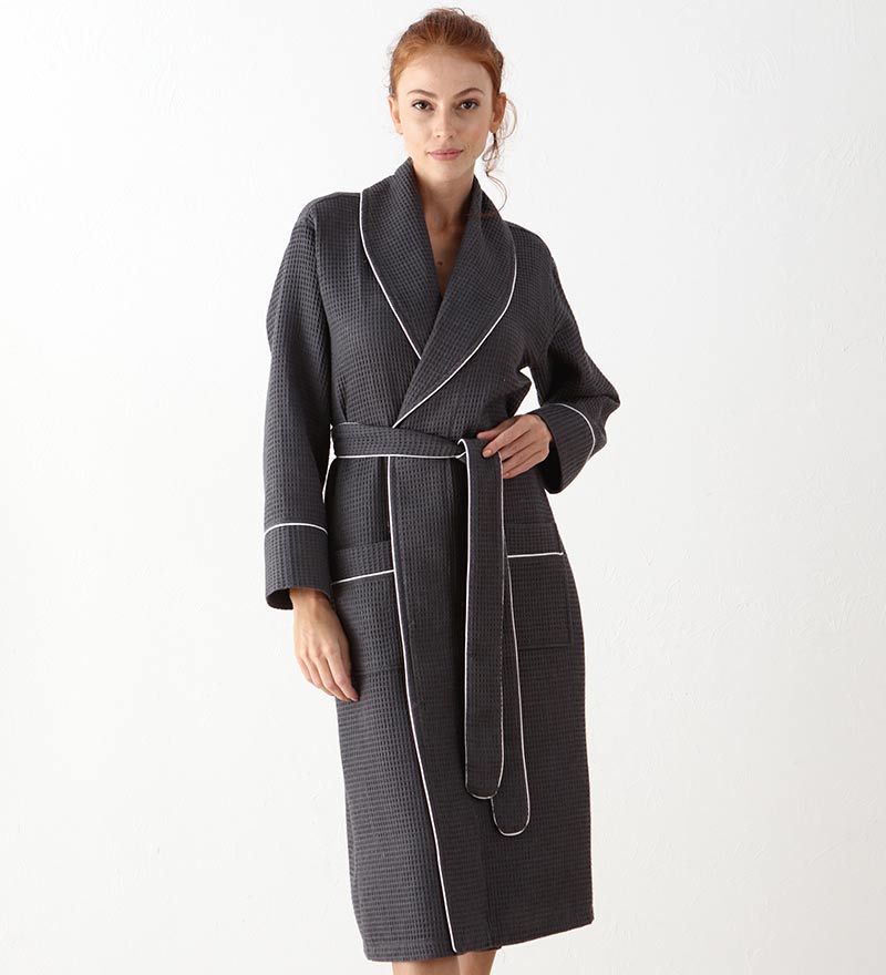 Women's Full Length Waffle Hotel Robe-2